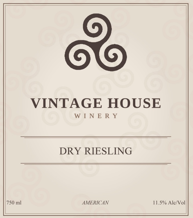 Vintage House Winery Dry Riesling label