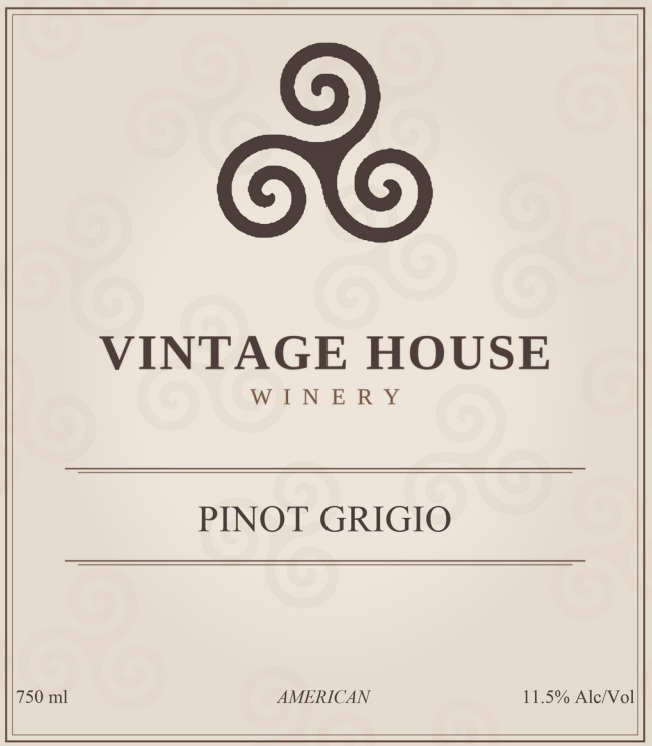 Vintage House Winery Pinot Grigio label