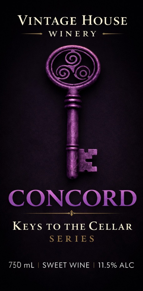 Vintage House Winery Concord label