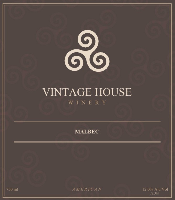 Vintage House Winery Malbec label